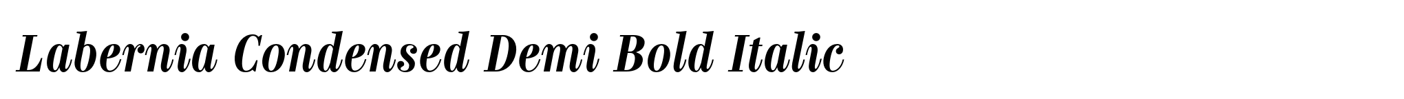 Labernia Condensed Demi Bold Italic image